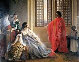 Francesco Hayez Famous Paintings - Caterina Cornaro Deposed from the Throne of Cyprus